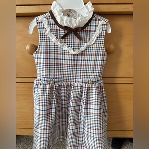 Janie and Jack Plaid Dress with Ruffle Collar